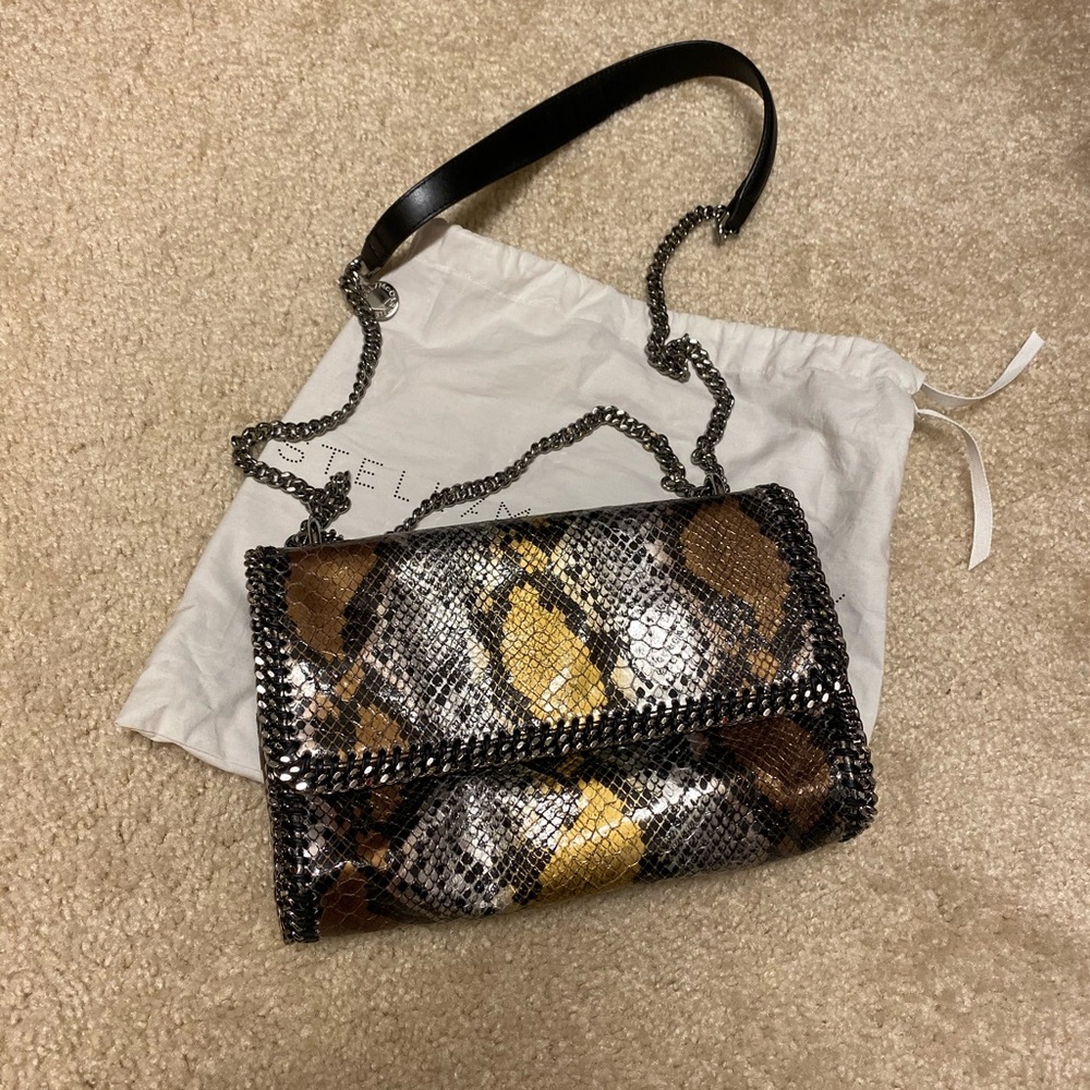 Stella Mccartney Faux Snakeskin Shoulder Bag